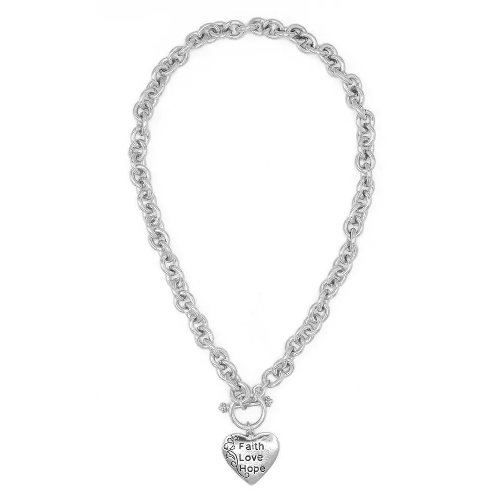 Silver heart necklace